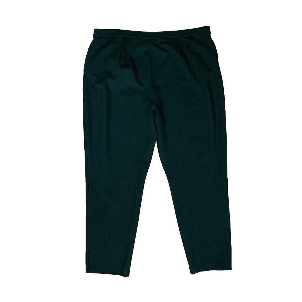 Susan Graver Womens Pants 2X Tall Pull On Green Stretch Smart Ponte Slim Leg - Picture 3 of 15